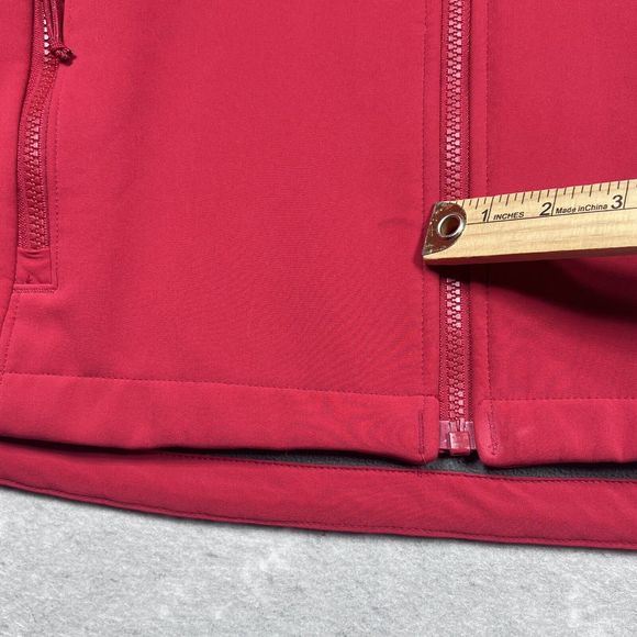 Columbia Jacket Mens Size M Medium Dark Red Omni-Wind Zip Up Jacket Fleece Lined - Picture 15 of 15